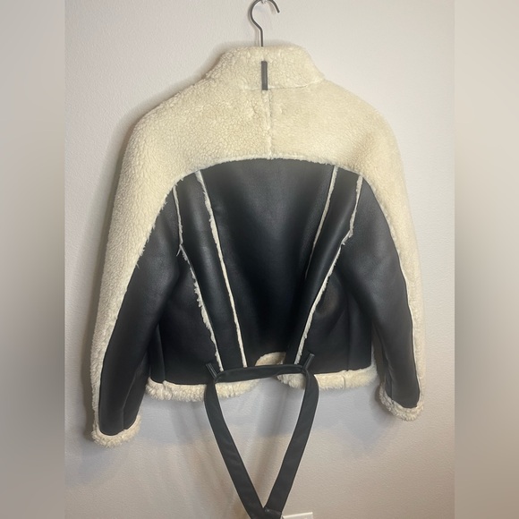 Missguided Borg Belted Aviator Jacket - Picture 11 of 15